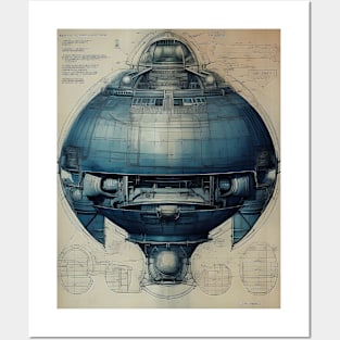 UFO Blueprint too Posters and Art